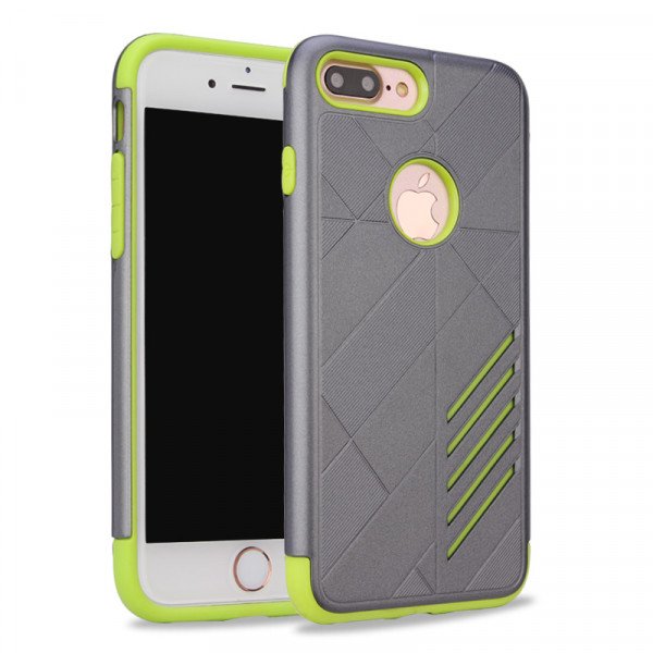 Wholesale iPhone 7 Dual Layer Armor Hybrid Case (Gray Green)